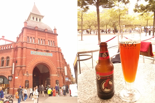 Saluhall und Park